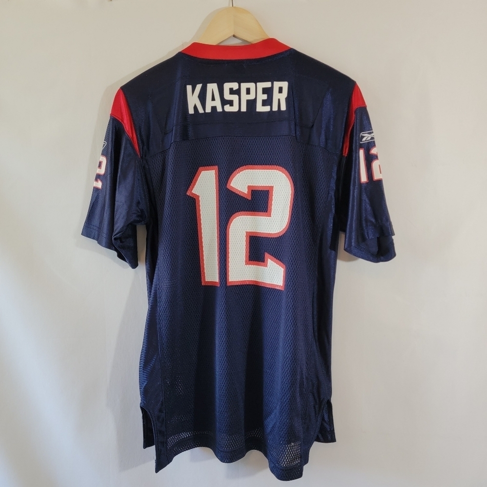 Original NFL Reebok Texans Kasper Jersey T-Shirt Sz XL Blue Red Short Sleeve - Picture 2 of 12